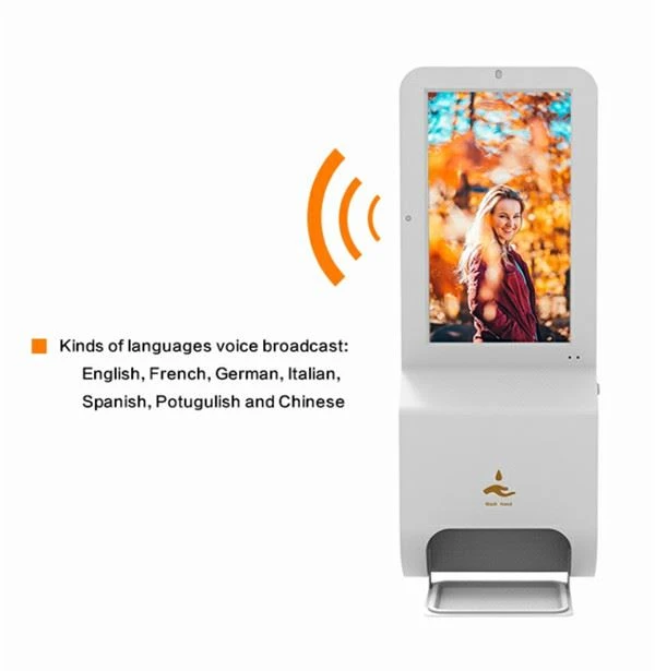 Automatic hand sterilizer with video player