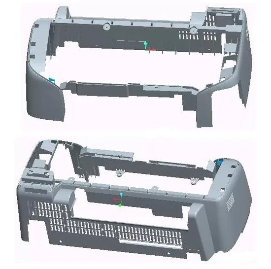 Complicated core-pulling injection mold for the shell of the printer and fax machine