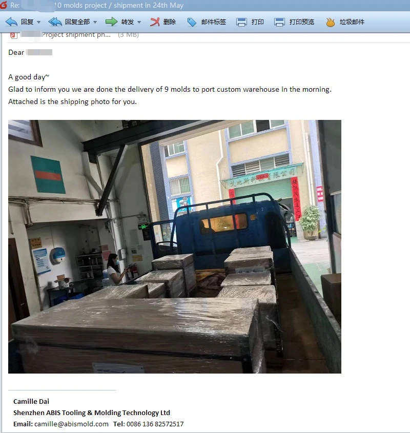 Mold delivery Mold delivery