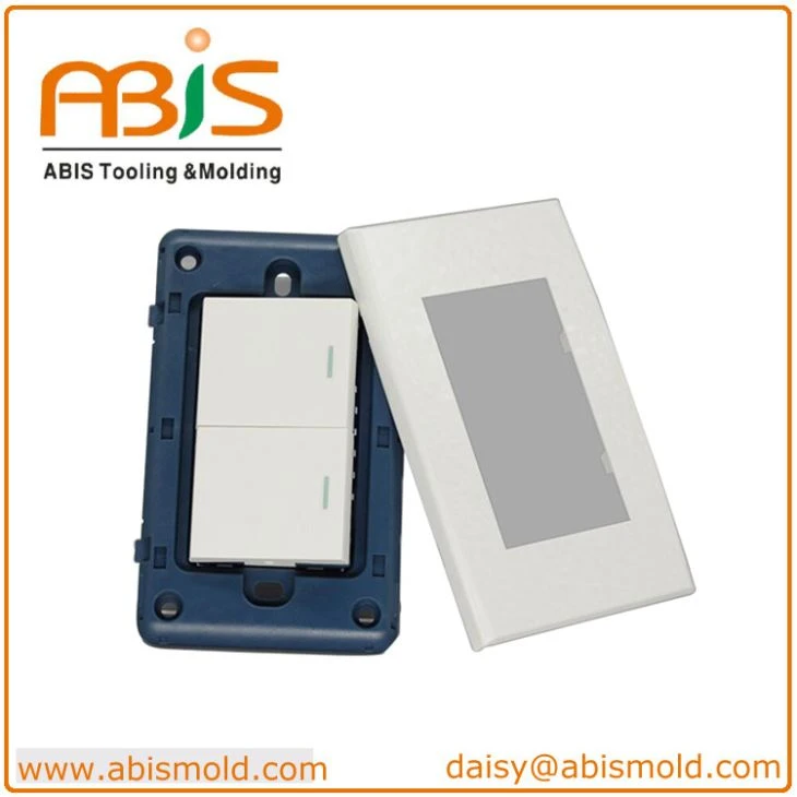 A1 Plastic Material 2 Gang 1 Way Electric Wall Switch