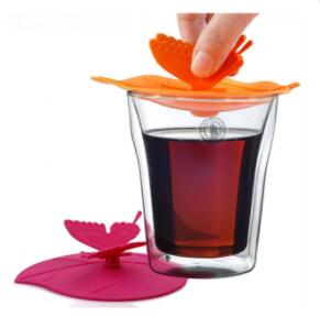 Butterfly Silicone Plastic Caps Drinking Cups
