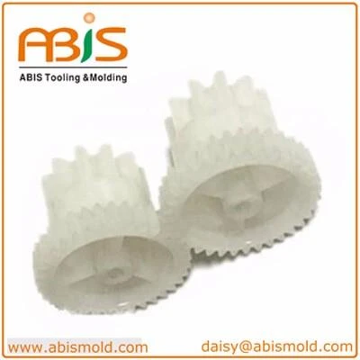 White Plastic Injection Molding Double Spur Gear White Plastic Injection Molding Double Spur Gear