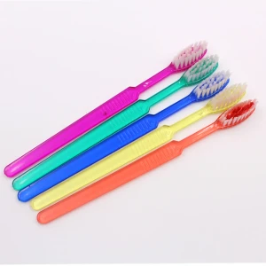 Hotel Disposable Plastic Clear Toothbrush